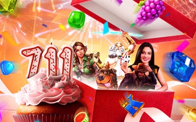 711 Casino viert éénjarig bestaan met 100% bonus tot €711 711 Casino viert éénjarig bestaan met 100% bonus tot €711