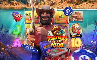 Claim tot 150 gratis spins bij Kansino voor Big Bass Splash 1000