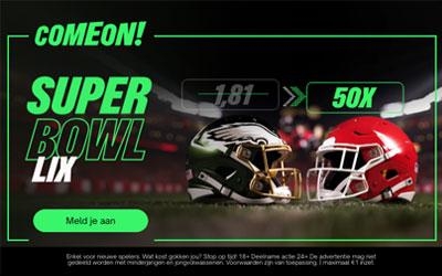 ComeOn Casino Super Bowl promotie: 50x Odd Boost ComeOn Casino Super Bowl promotie: 50x Odd Boost