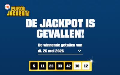 Jackpot van EuroJackpot t.w.v. 120 miljoen euro is gevallen!