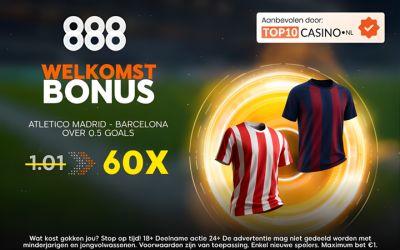 Ontvang 60x je inleg tijdens Atlético Madrid vs FC Bacelona