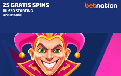 Stortingsbonus bij Betnation kan 25 gratis spins opleveren