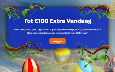 Tot €100 extra Paas bonus bij Kansino