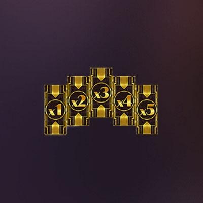 Multiplier symbool op de Apes of Doom slot van Stakelogic