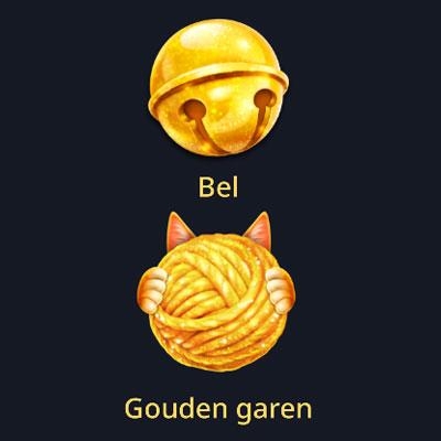 Gouden symbolen van de Cat's Meow Rush Express slot