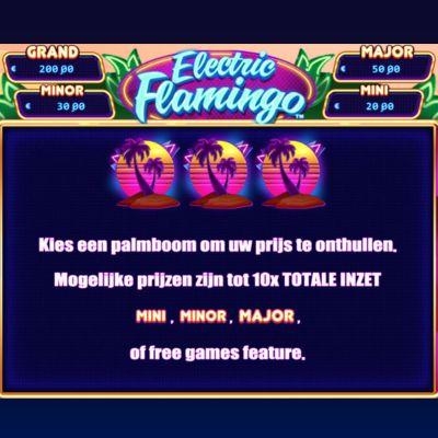 Electric Flamingo 3 palmbomen