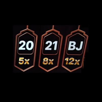 Vermenigvuldigers van Lightning Blackjack