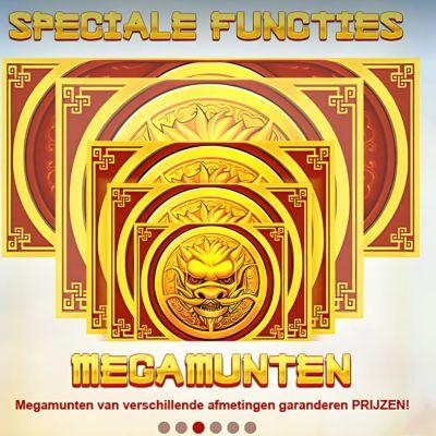 Megamunten bij het spel Dragon's Luck Power Reels