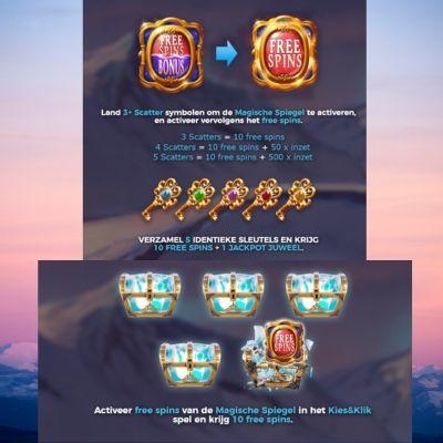 Scatters op Frost Queen Jackpot van Yggdrasil