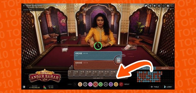 Andar Bahar live inzetten plaatsen