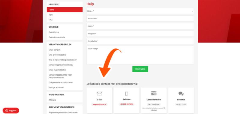 Geef aan hoe je contact op wil nemen
