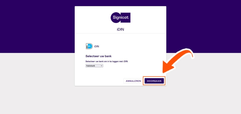 Kies je bank voor iDIN bij BetMGM