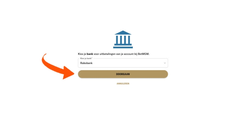 Kies je bank voor je BetMGM storting