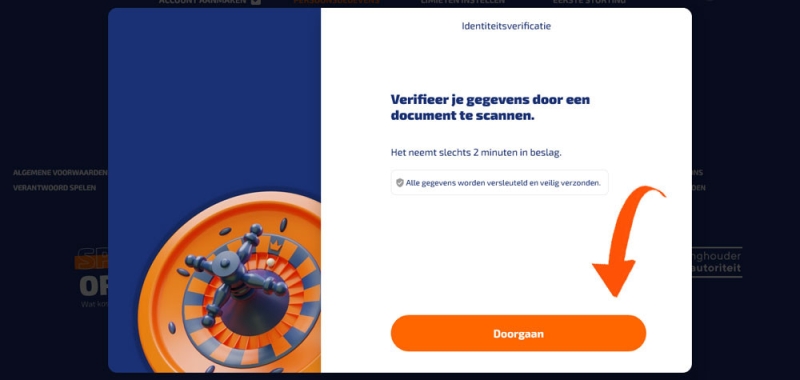 Gegevens verifiëren bij registratie Betnation