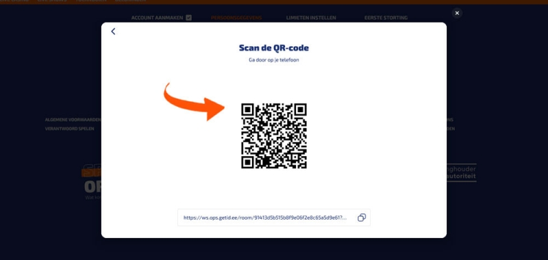 QR code scannen Betnation aanmelden