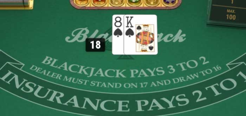 Blackjack dealer regels bij beurt van de bank