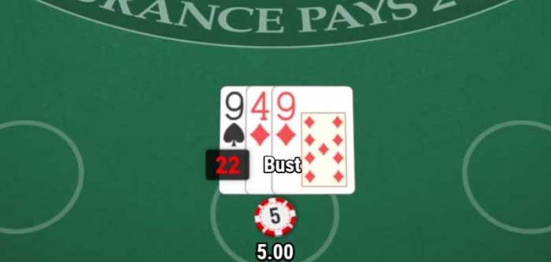 Uitbetalen of bust bij Blackjack spelregels