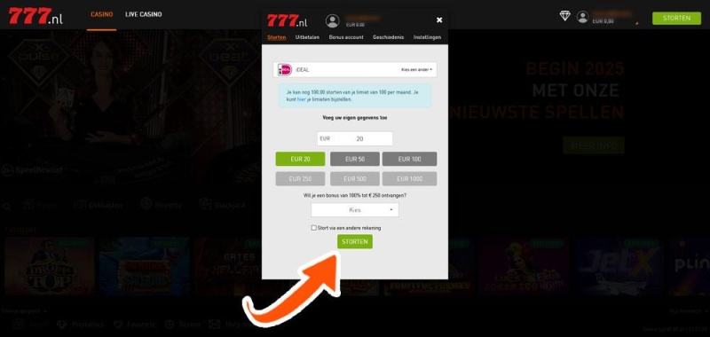 Casino 777 storten