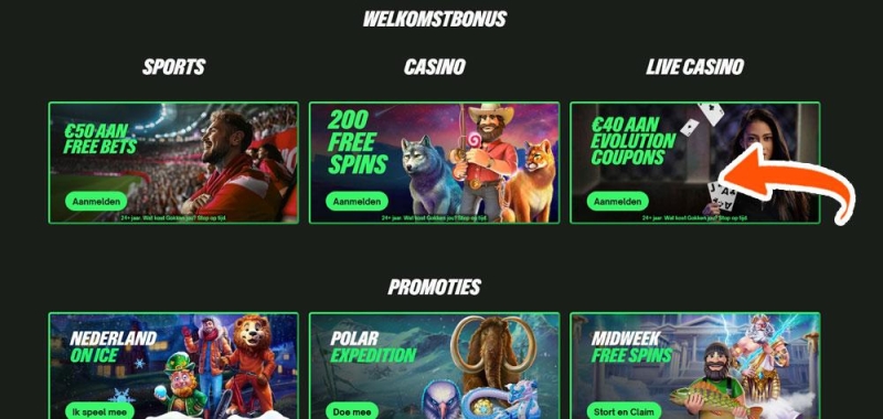 Kiezen welke casino welkomstbonus je van ComeOn wilt gebruiken