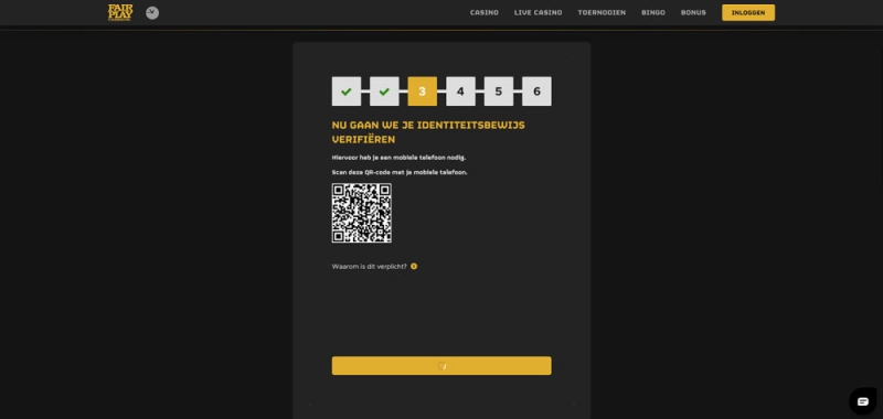 Verifieer je identiteitsbewijs bij Fair Play Casino