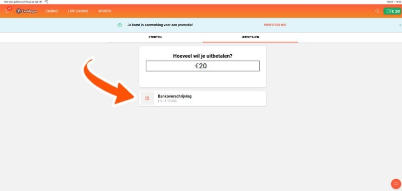 LeoVegas uitbetalen
