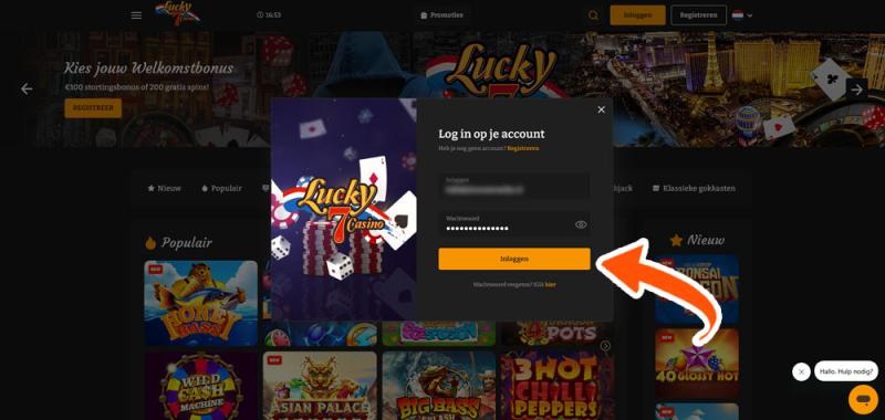 Log in bij Lucky 7 Casino