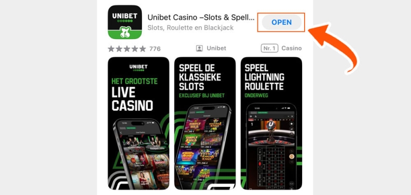 Open de Unibet app
