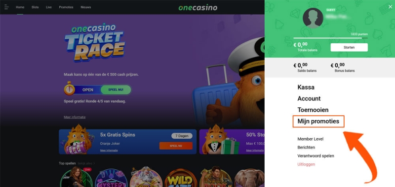 Promoties One Casino