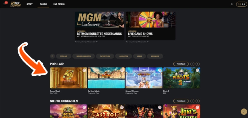 Speel bij BetMGM