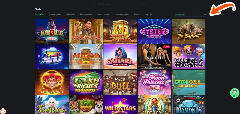 Spelen bij One Casino
