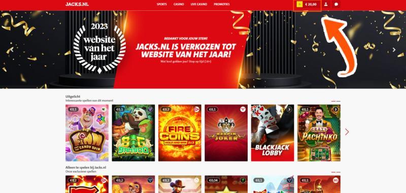 Speel met je tegoed bij JACKS.NL