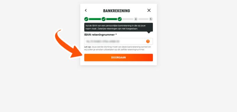 IBAN bankrekeningnummer doorgeven bij TOTO