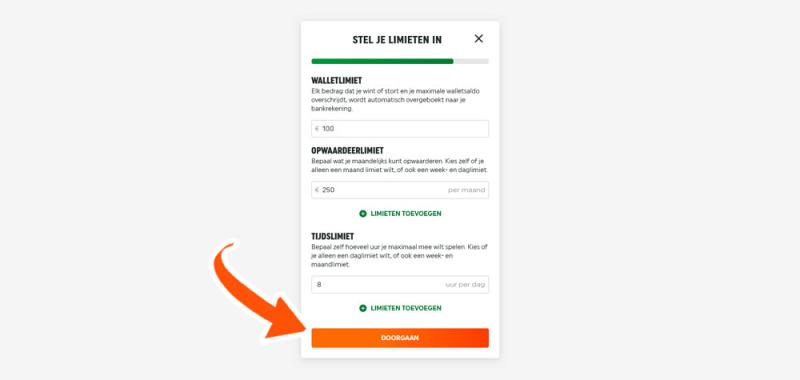 Stel de TOTO limieten in