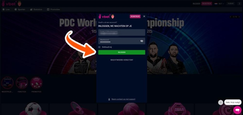 Vbet inloggen