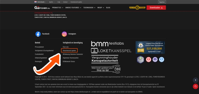 Verantwoord spelen bij GGPoker