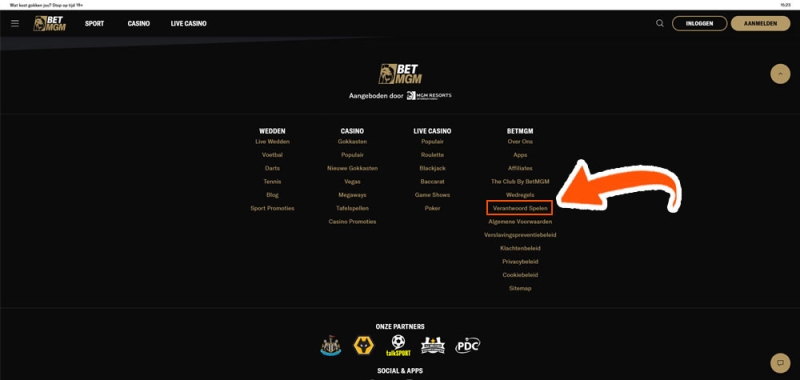 BetMGM Verantwoord Spelen