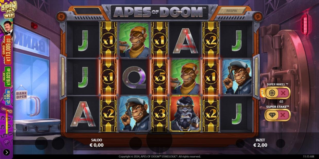 Apes of Doom videoslot screenshot bij Nederlands casino