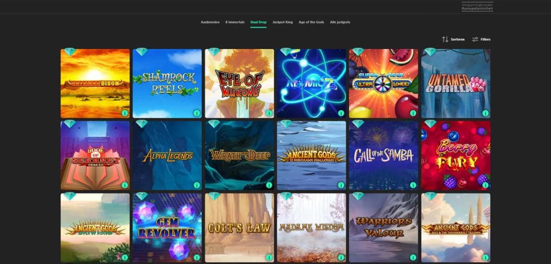 Dual Drop Jackpots bij Bet365