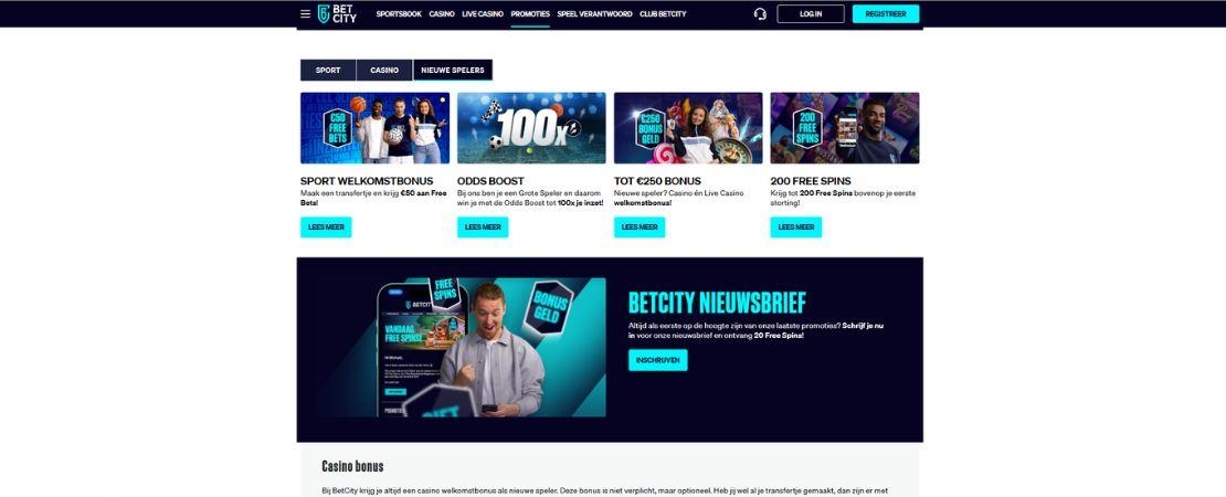 Welkomstbonussen bij Betcity Casino