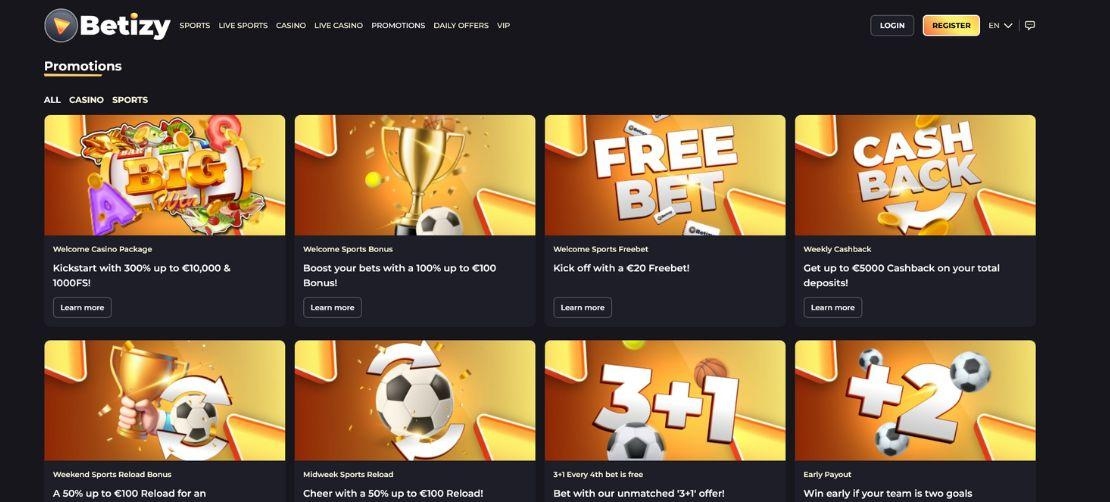 Betizy welkomstbonus aanbod