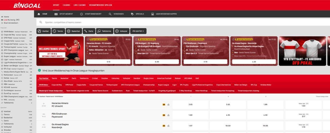 Homepage van Bingoal Casino