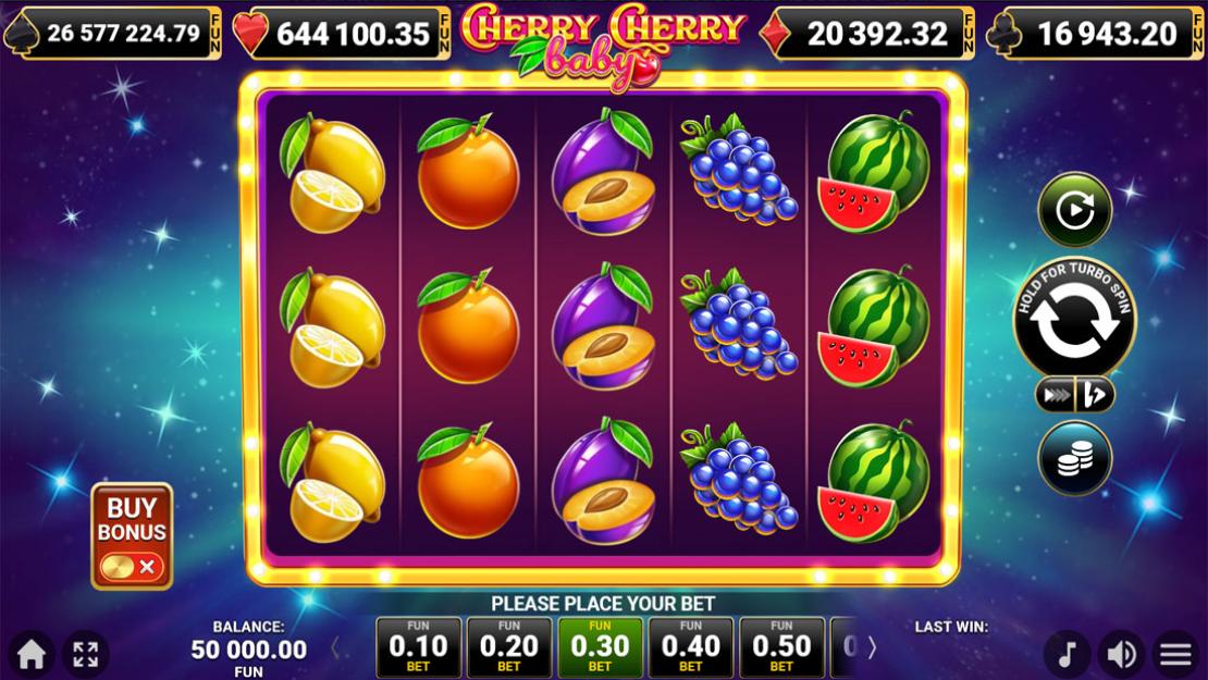 Speelveld van de slot Cherry Cherry Baby