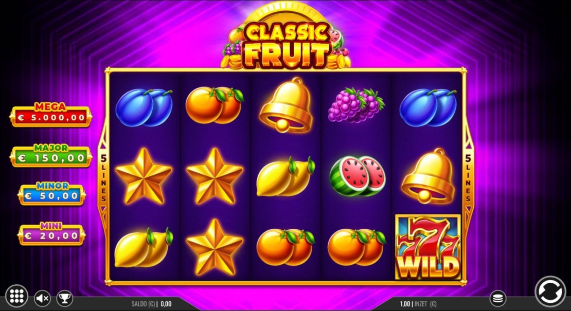 Videoslot screenshot van Classic Fruit van 1x2 Gaming