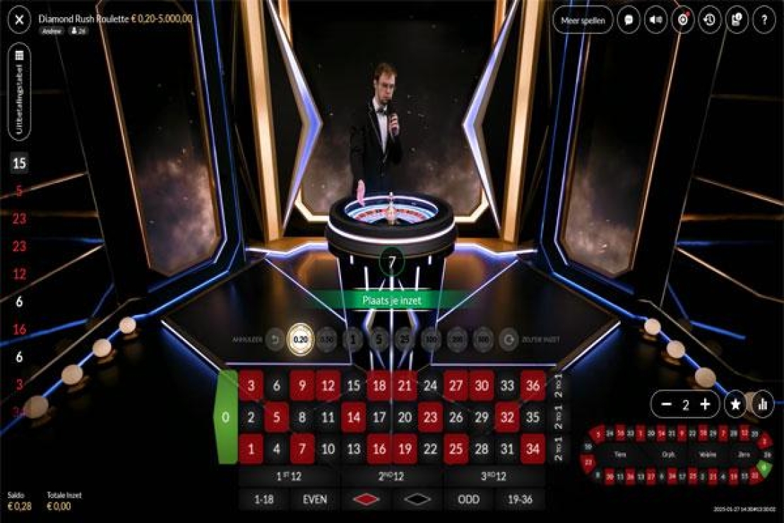Studio van Diamond Rush Roulette