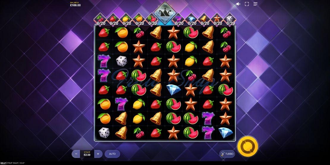 Speelveld van Red Tiger slot Fruit Swap