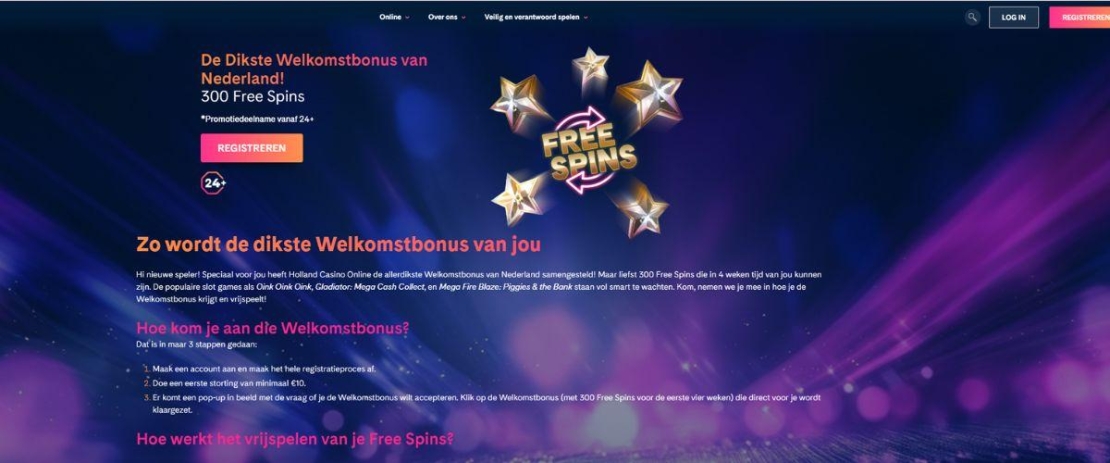 Holland Casino welkomstbonus