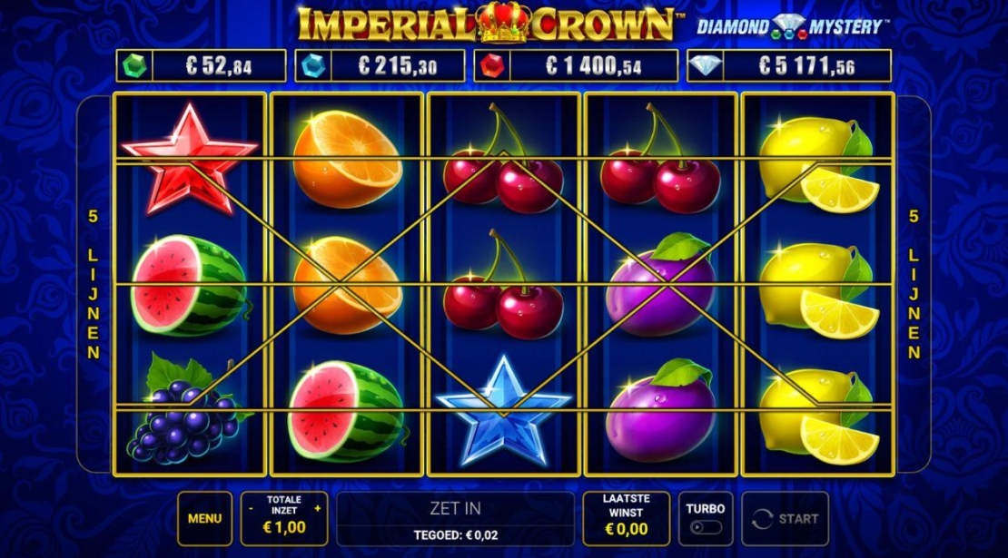 Speelveld van het spel Imperial Crown 