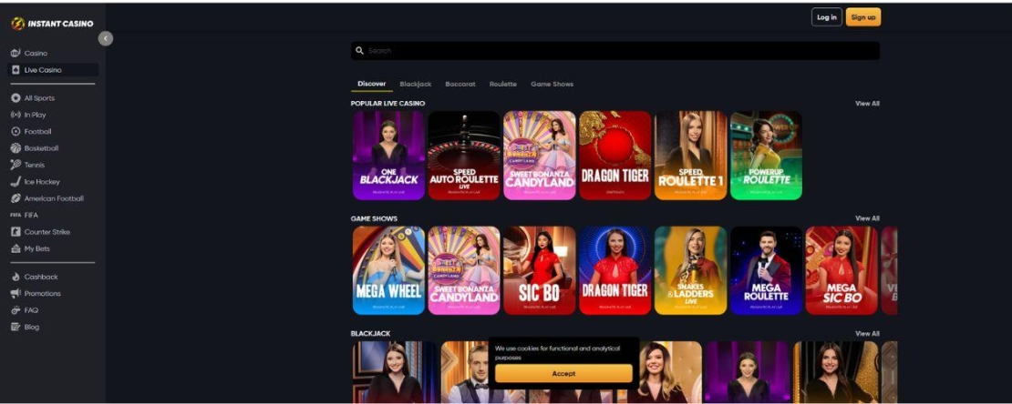Instant Casino live casino