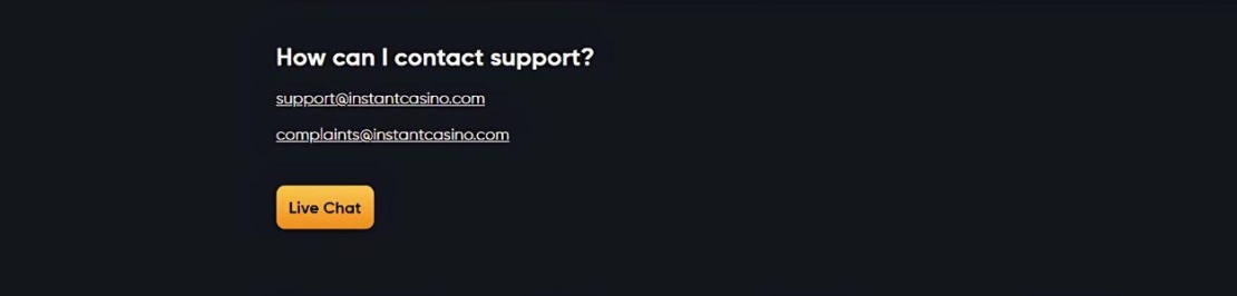 Klantenservice instant casino