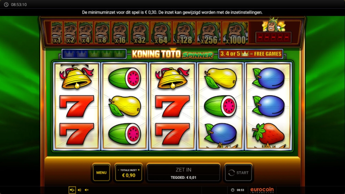 Screenshot van Koning TOTO Spinner gokkast